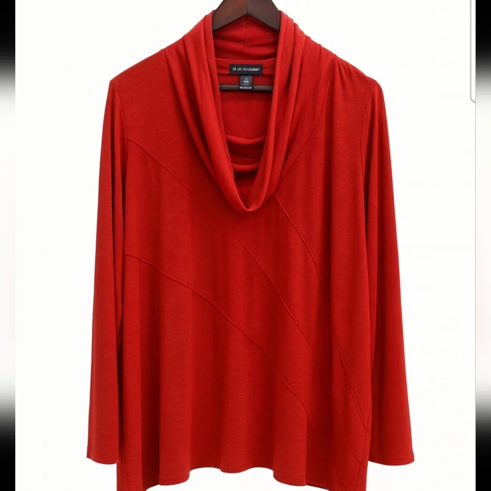 I.N. Studios Red Cowl Neck Sweater Size XL
